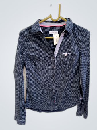 Cache Polka Dot Button-Up Shirt