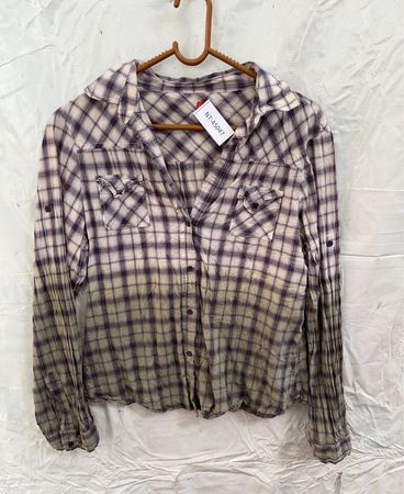 Miss Captain Purple Plaid Flannel Shirt