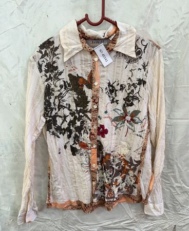 Charnant Printed Long Sleeve Blouse