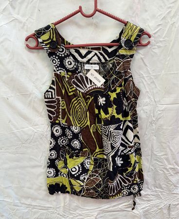 Cache Printed Graphic Tank Top