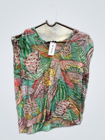One Step Printed Sleeveless Blouse