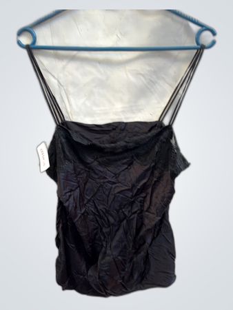 Black Lace Trim Camisole Top