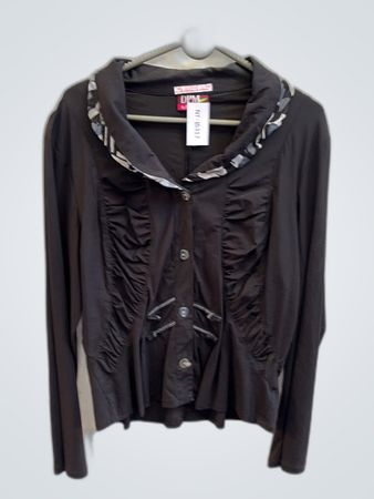DPM Black Ruffle Blouse