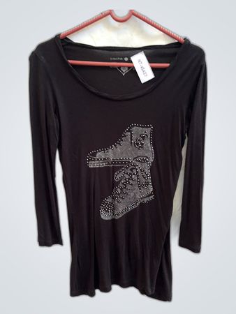 Cache Cache Black Graphic Long Sleeve T-Shirt
