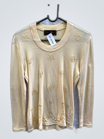 Cote Anglaise Long Sleeve Embroidered Sweater