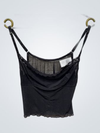 Unbranded Black Lace Trim Camisole
