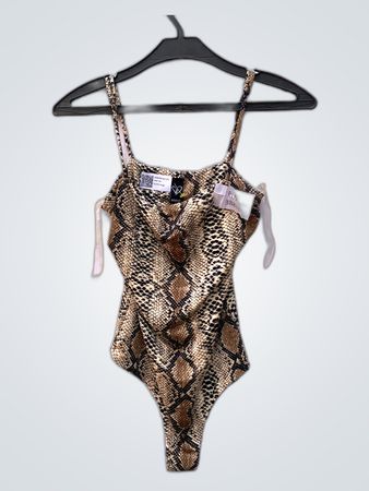 Windsor Snakeskin Print Bodysuit