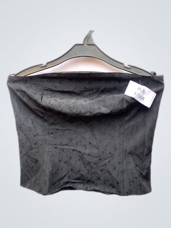 Nadinedine H. Black Embroidered Bustier Top