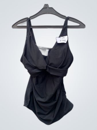 Black Twist Front Tank Top