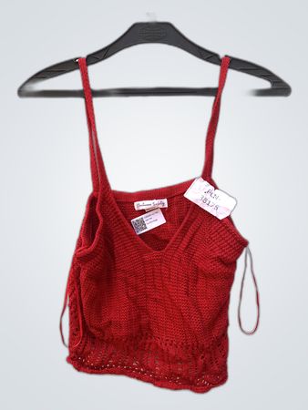 Streetwear Society Red Knit Camisole Top