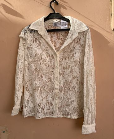 Promod Sheer Lace Blouse
