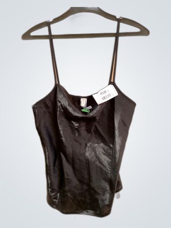 Black Satin Cami Top