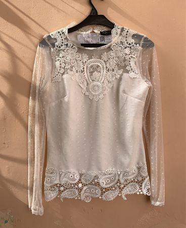 In Vogue Paris Sheer Lace Blouse