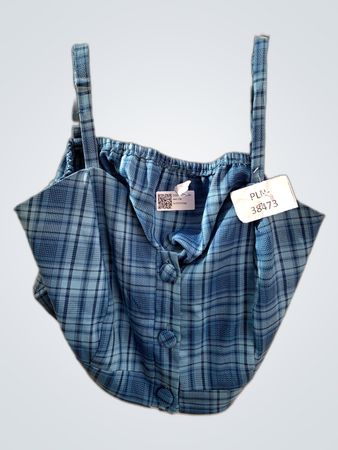 Blue Plaid Tank Top