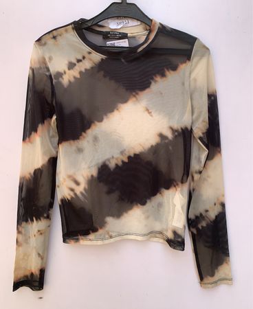 Bershka Tie-Dye Long Sleeve Top