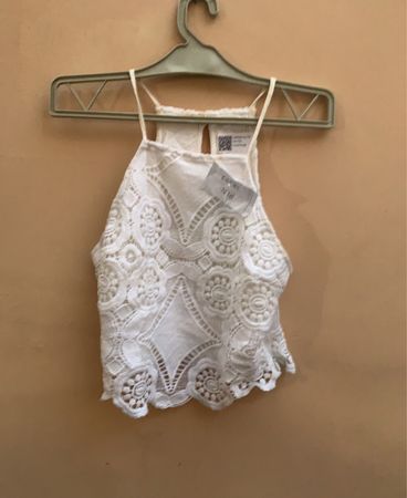 Unbranded White Lace Cami Top