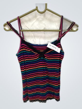 Unbranded Lace Trim Striped Camisole