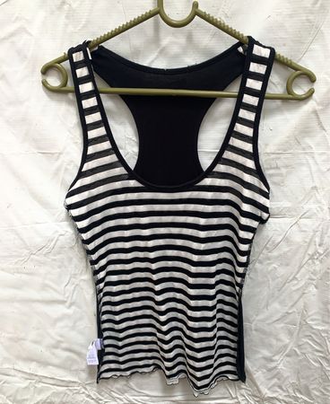 Black and White Striped Tank Top