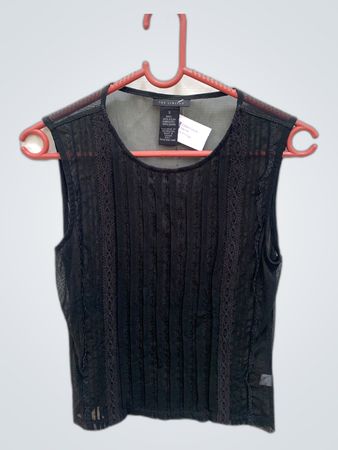 The Limited Black Sheer Lace Blouse