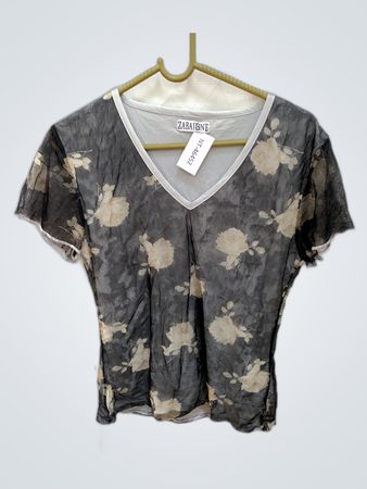 Zara Printed Sheer Blouse