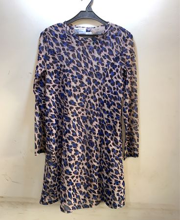 Lindex Leopard Print Mesh Mini Dress