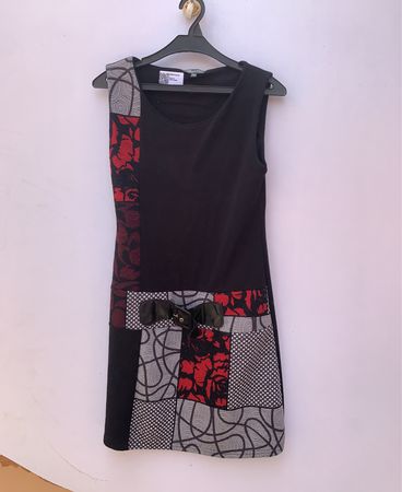 Clara Vieux Patchwork Mini Dress