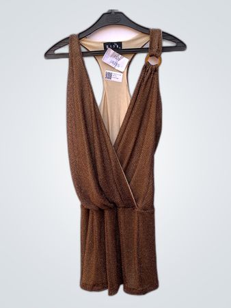 Unbranded Metallic Wrap Blouse