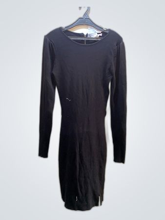 Faith Black Long Sleeve Knit Dress
