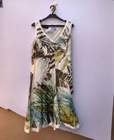 Apanage Printed Sleeveless Midi Dress