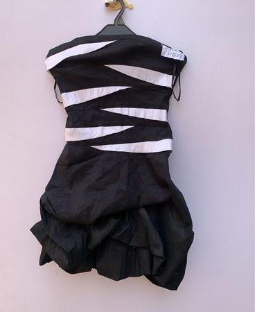 Unbranded Black and White Strapless Mini Dress