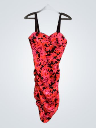 FaithVintage Floral Strapless Mini Dress
