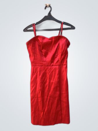 Vila Red Strapless Mini Dress
