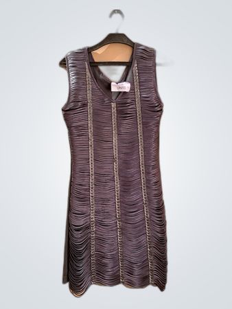 ALN Pleated Sleeveless Mini Dress