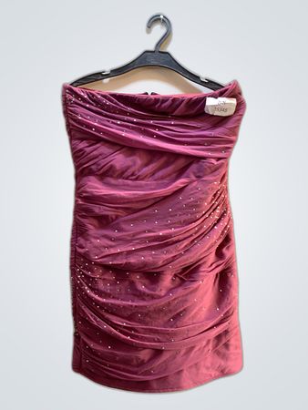 Topshop Strapless Ruched Party Mini Dress