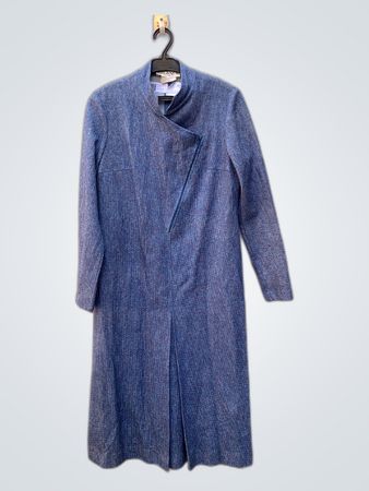 Galeries Lafayette Blue Wrap Coat