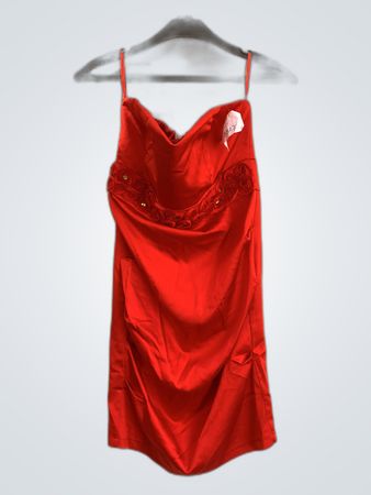 Red Satin Dress