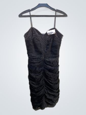 Monsoon Black Beaded Spaghetti Strap Party Dress