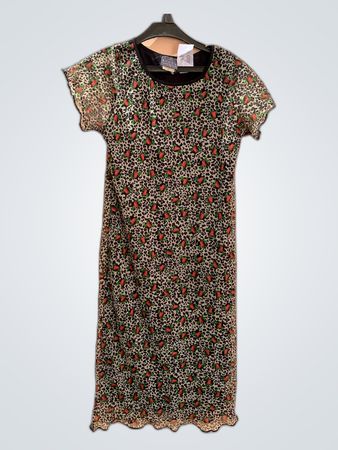 Pretty Little Thing Leopard Cherry Print Midi Dress