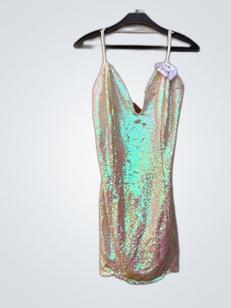 Charlotte Russe Iridescent Sequin Mini Dress