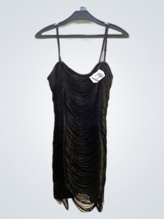 Black Fringed Dress