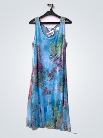 ashley brooke DESIGNER MODE Paisley Blue Dress