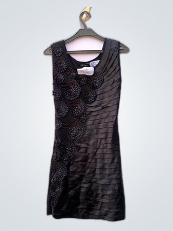 Miss Lola Black Ruffle Mini Dress