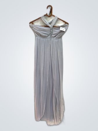 Gray Chiffon Maxi Dress