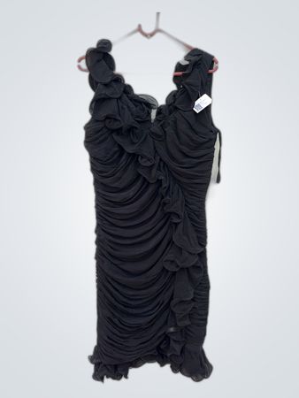 Black Ruched Dress