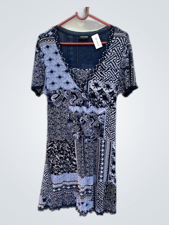 Taifun Printed Wrap Mini Dress