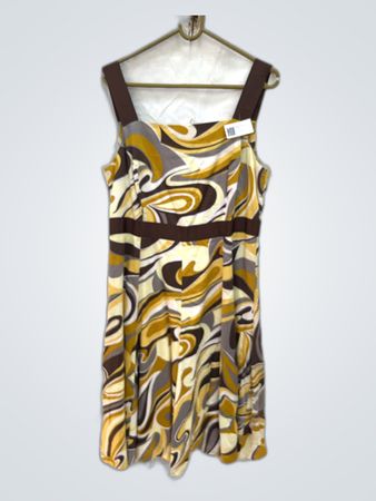 Caroll Abstract Print Sleeveless Dress