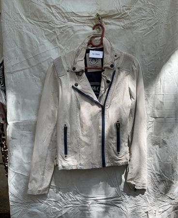 Blue Monkey Leather Biker Jacket