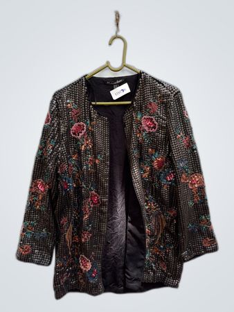 Zara TRF Embroidered Sequined Blazer
