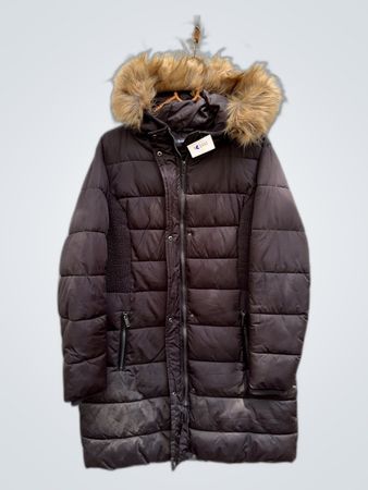 Bonmarché Puffer Jacket with Fur Hood