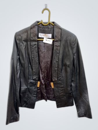 Elisabetta Franchini Black Leather Jacket